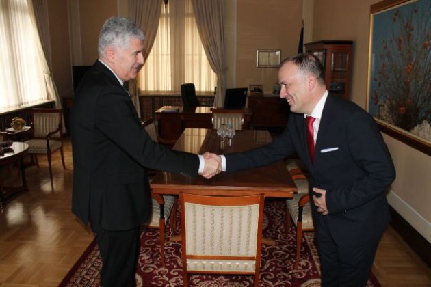 BiH Presidency Chairman Dr. Dragan Čović and Ambassador of BiH to the Kingdom of Belgium Dr. Draško Aćimović - Picture by predsjednistvob.